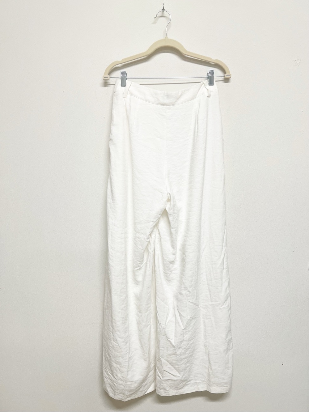 SNDYS. Womens White Modern Wide Leg Lightweight Rayon High Rise Pleated Pants - Picture 4 of 8